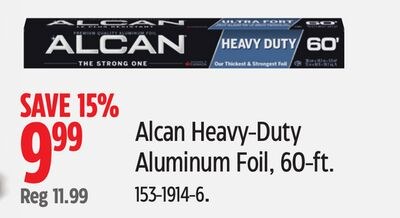 Alcan Heavy-Duty Aluminum Foil, 60-ft.