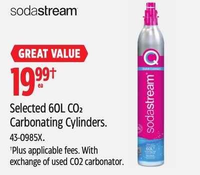 Selected SodaStream 60L CO₂ Carbonating Cylinde…