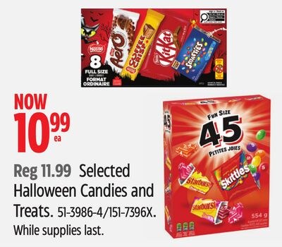 Selected Halloween Candies and Treats