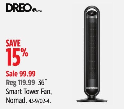 Dreo 36˝ Smart Tower Fan, Nomad