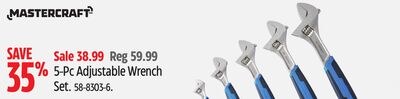 Mastercraft 5-Pc Adjustable Wrench Set