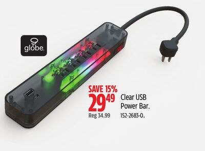 Clear USB Power Bar.