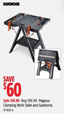 Worx Pegasus Clamping Work Table and Sawhorse