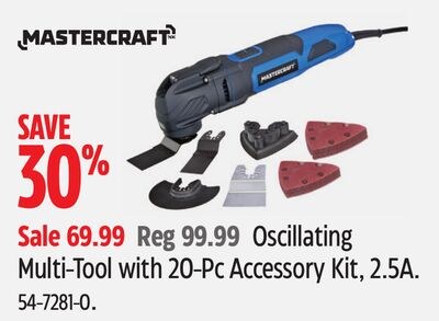 Oscillating Multi-Tool with 20-Pc Accessory Kit…