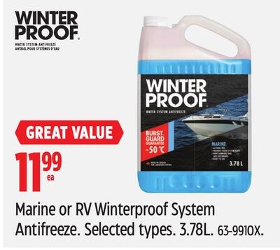 Marine or RV Winterproof System Antifreeze