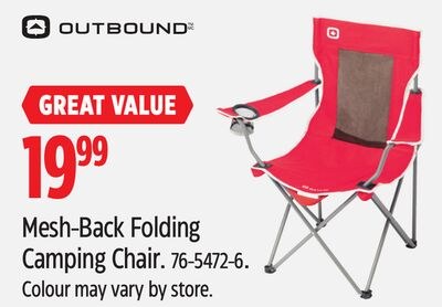 OUTBOUND Mesh-Back Folding Camping Chair