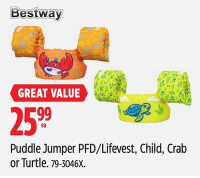 Puddle Jumper PFD/Lifevest, Child, Crab or Turt…