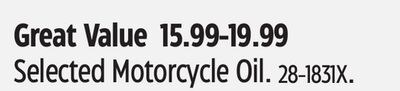 Selected Motorcycle Oil