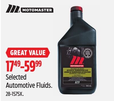 Selected MotoMaster Automotive Fluids