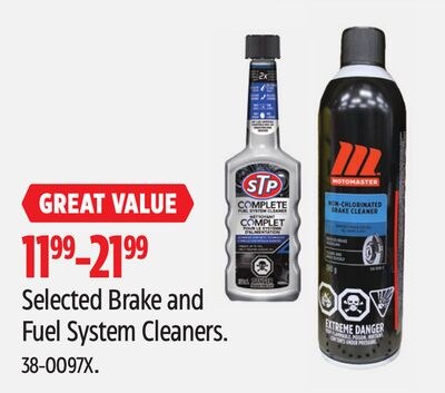 Selected Brake and Fuel System Cleaners