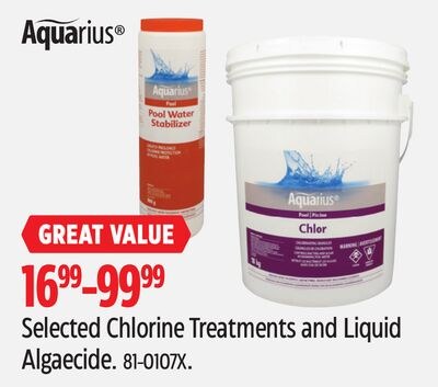 Selected Chlorine Treatments and Liquid Algaeci…
