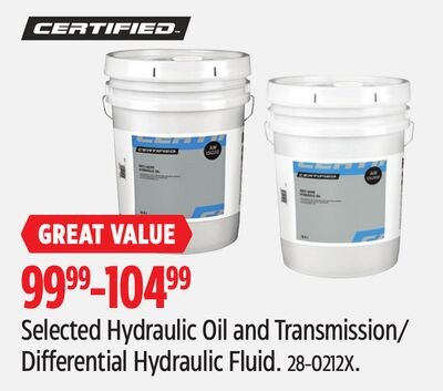 Selected Certified Hydraulic Oil and Transmissi…