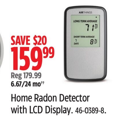 Airthings Home Radon Detector with LCD Display
