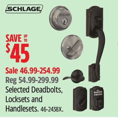 Selected Deadbolts, Locksets and Handlesets