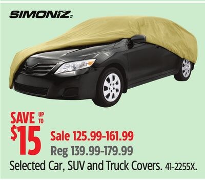 Selected Car, SUV and Truck Covers