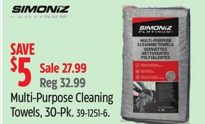 Multi-Purpose Cleaning Towels, 30-Pk.