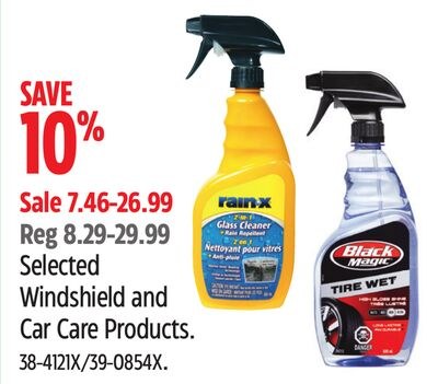 Selected Windshield and Car Care Products