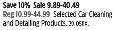 Selected Car Cleaning and Detailing Products