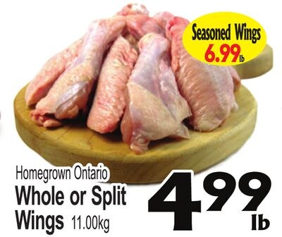 Homegrown Ontario Whole or Split Wings