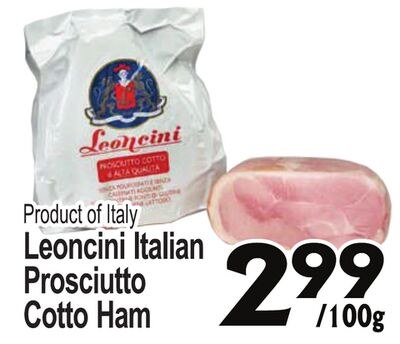 Leoncini Italian Prosciutto Cotto Ham