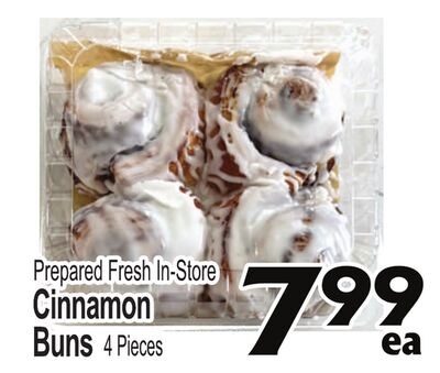 Prepared Fresh In-Store Cinnamon Buns
