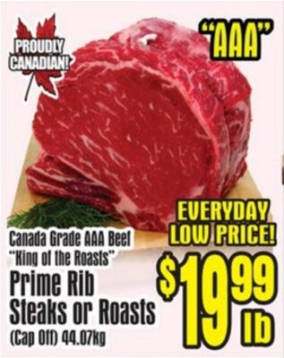 Prime Rib Steaks or Roasts