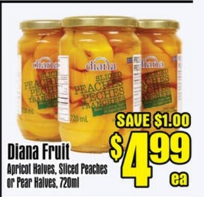 Diana Fruit Apricot Halves, Sliced Peaches or P…