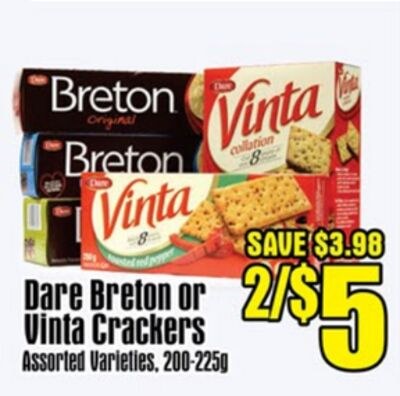Dare Breton or Vinta Crackers