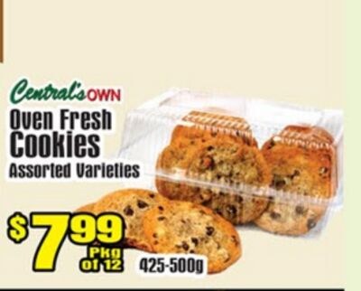 Central's OWN Oven Fresh Cookies