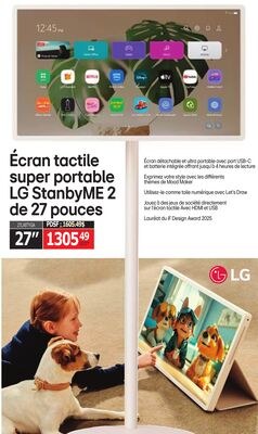 Écran tactile super portable LG StanbyME 2 de 2…