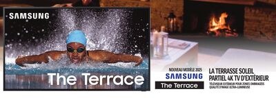 55" LA TERRASSE SOLEIL PARTIEL 4K TV D'EXTÉRIEU…