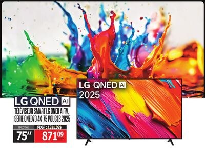 TÉLÉVISEUR SMART LG QNED AI TV, SÉRIE QNED70 4K…
