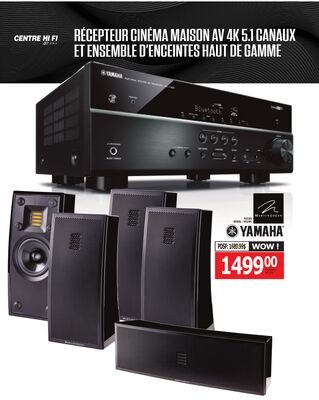 RÉCEPTEUR CINÉMA MAISON AV 4K 5.1 CANAUX ET ENS…
