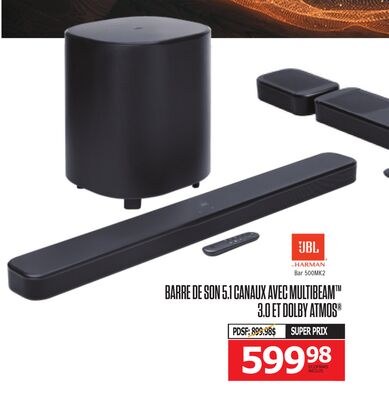 BARRE DE SON 5.1 CANAUX AVEC MULTIBEAM™ 3.0 ET …