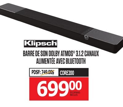 BARRE DE SON DOLBY ATMOS® 3.1.2 CANAUX ALIMENTÉ…