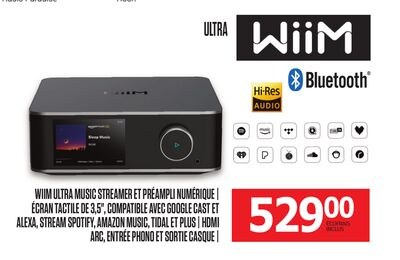 WIIM ULTRA MUSIC STREAMER ET PRÉAMPLI NUMÉRIQUE…