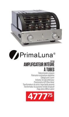 PrimaLuna AMP9099 AMPLIFICATEUR INTÉGRÉ À TUBES