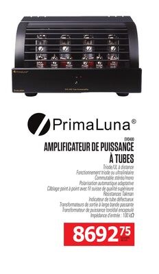 AMPLIFICATEUR DE PUISSANCE À TUBES PRIMALUNA