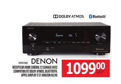 RÉCEPTEUR HOME CINÉMA 7.2 CANAUX AVEC COMPATIBI…