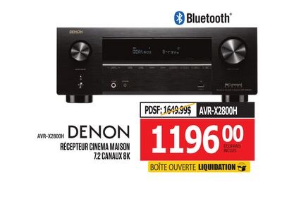DENON RÉCEPTEUR CINEMA MAISON 7.2 CANAUX 8K