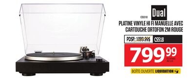PLATINE VINYLE HI FI MANUELLE AVEC CARTOUCHE OR…