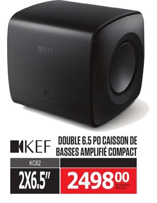 KEF DOUBLE 6.5 PO CAISSON DE BASSES AMPLIFIÉ CO…