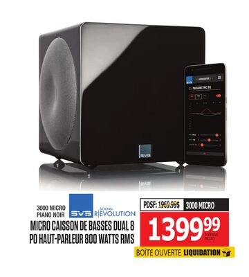 MICRO CAISSON DE BASSES DUAL 8 PO HAUT-PARLEUR …