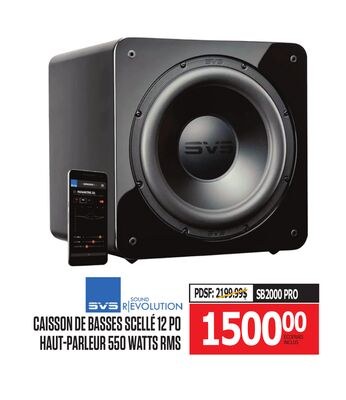 SVS CAISSON DE BASSES SCELLÉ 12 PO HAUT-PARLEUR…
