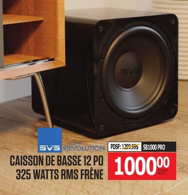 CAISSON DE BASSE 12 PO 325 WATTS RMS FRÊNE SVS