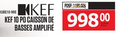 10 PO CAISSON DE BASSES AMPLIFIÉ KEF