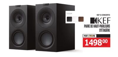 KEF Q CONCERTO PAIRE DE HAUT-PARLEURS D'ÉTAGÈRE