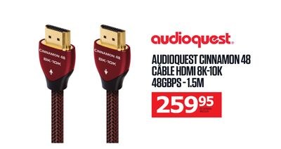 AUDIOQUEST CINNAMON 48 CÂBLE HDMI 8K-10K 48GBPS…
