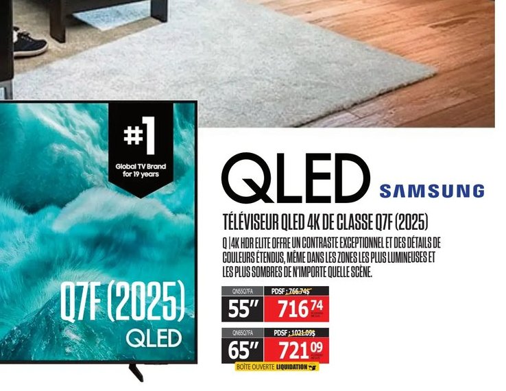 Samsung QLED Téléviseur OLED 4K de classe Q7F (…
