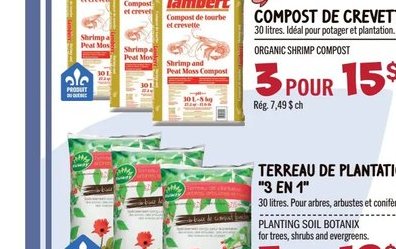 Terreau de plantation 3 en 1